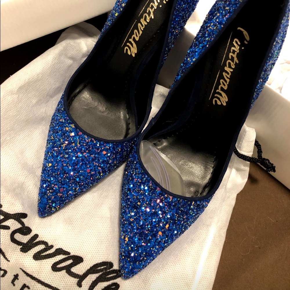 Blue Glitter L’Intervalle pumps - PERFECT just too big for me :(